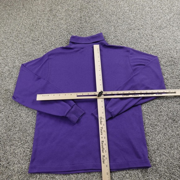 VTG LL Bean Sweater Mens S Blue Pullover Turtleneck Shirt Outdoor Hiking 80s USA - Picture 7 of 10